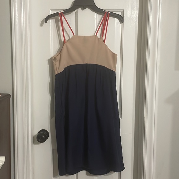 Sparkle & Fade - small- from Urban Outfitters- navy- taupe- red dress - Picture 8 of 9